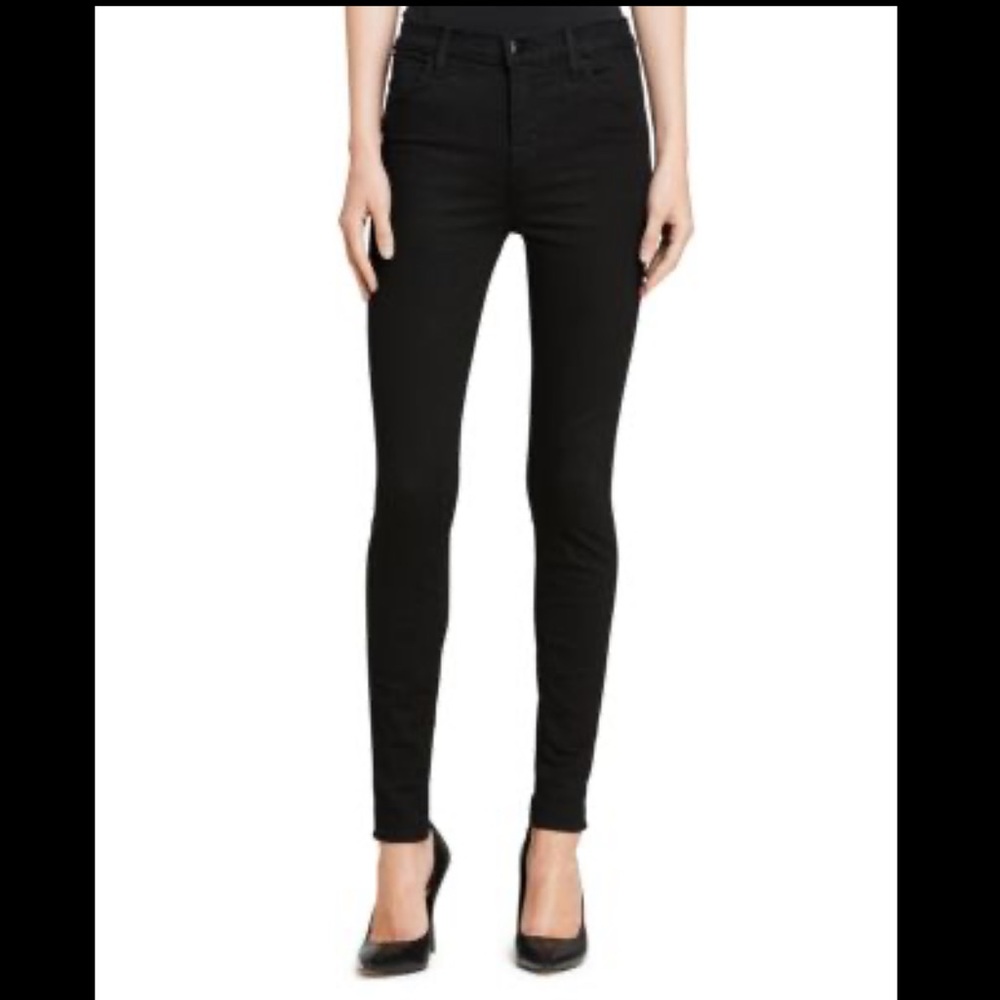 J Brand Black Mid Rise Skinny Jeans 24 Stretch Slim Fit Classic Denim